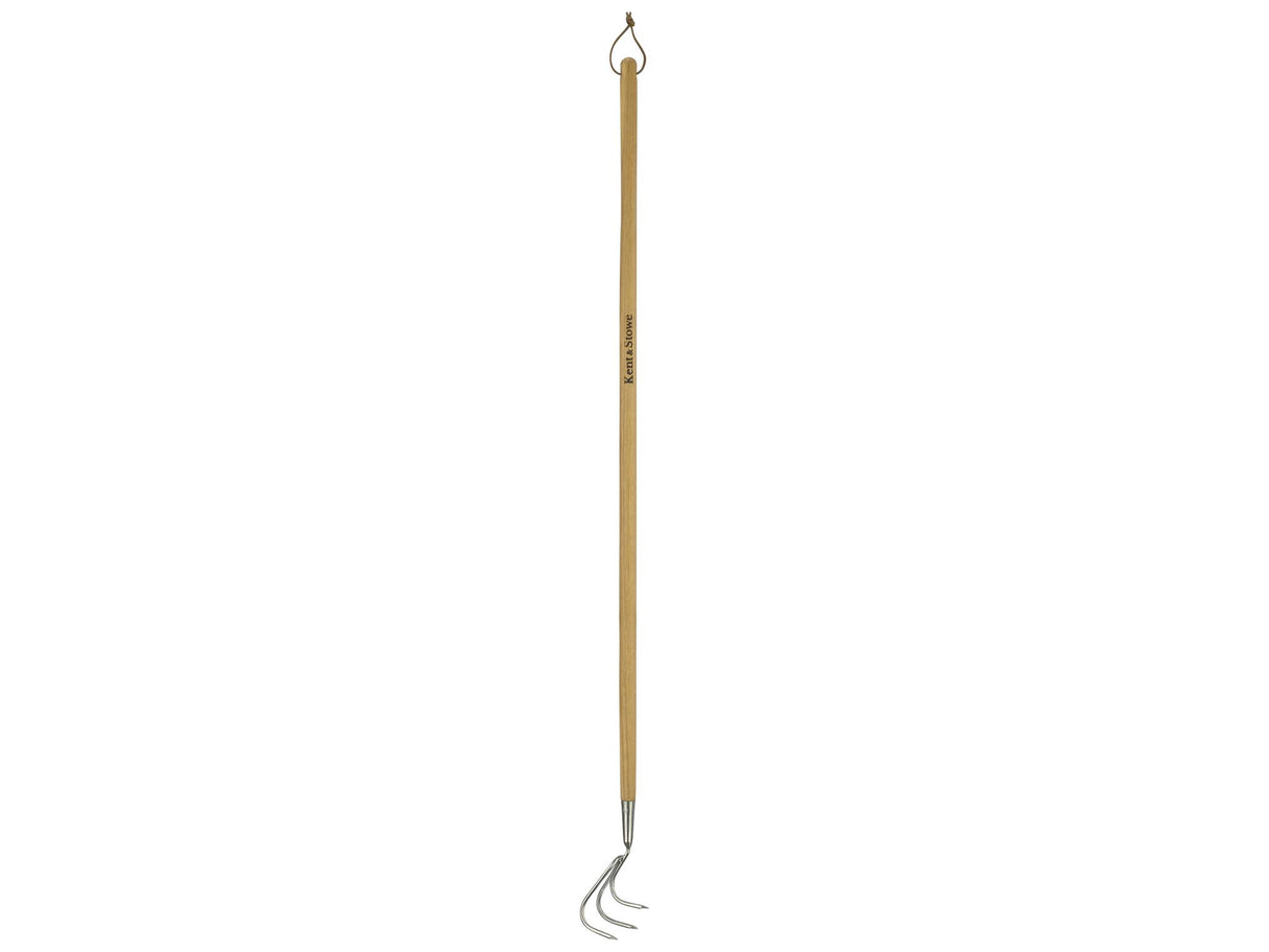 Kent & Stowe Stainless Steel Long Handled 3-Prong Cultivator, FSC®