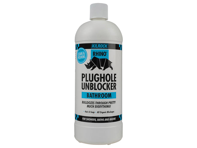 Kilrock Rhino Bathroom Heavy-Duty Drain Unblocker 1 litre