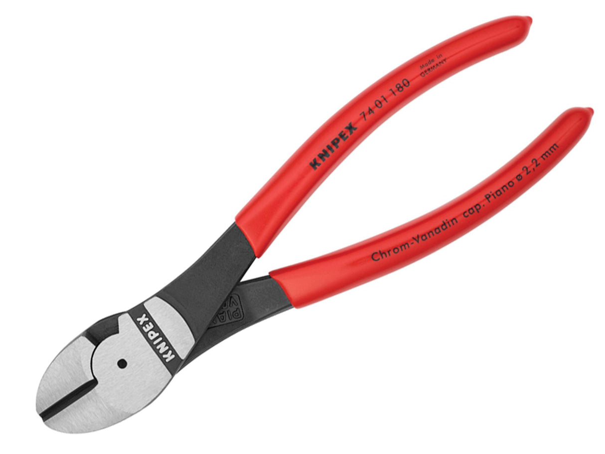 Knipex 74 01 Series High Leverage Diagonal Cutters, PVC Grips