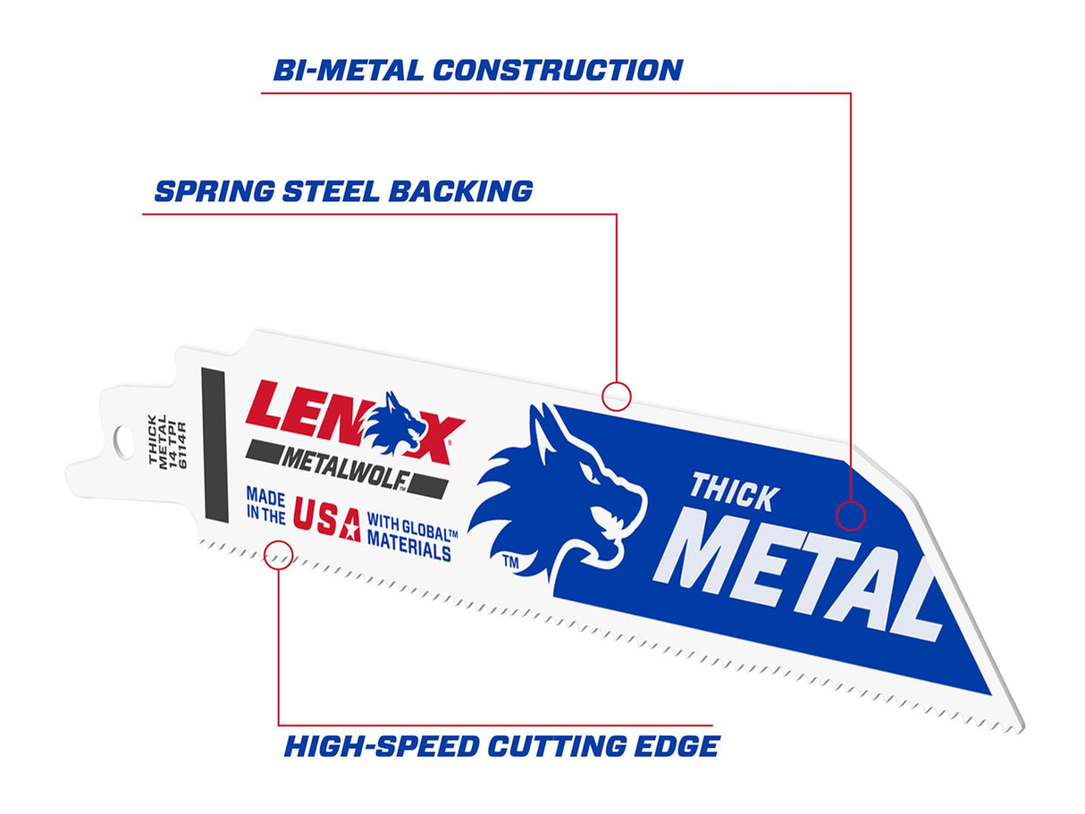 LENOX MultiWolf Wave Edge Reciprocating Saw Blades