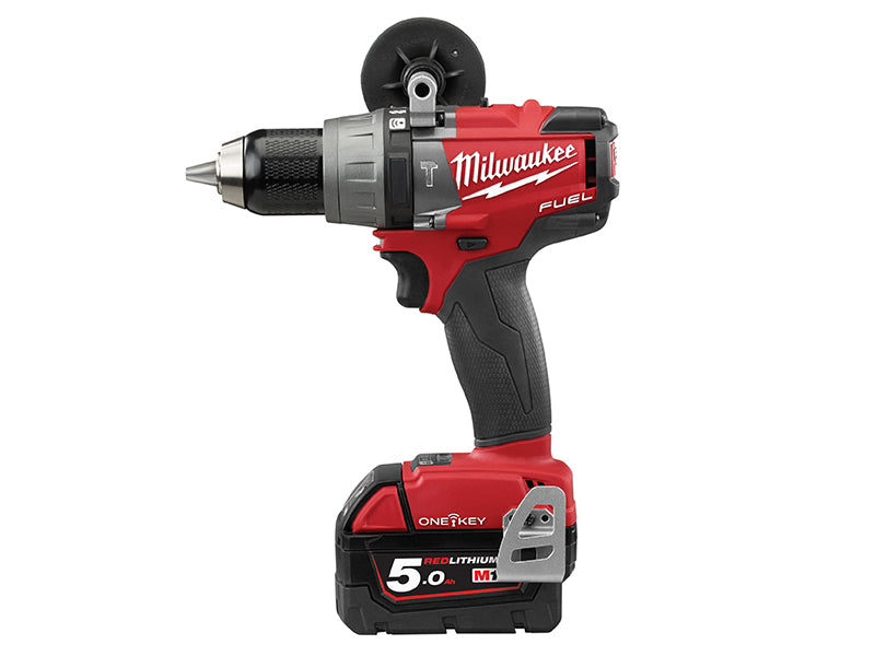 Milwaukee Power Tools M18 ONEPD2 FUEL ONE-KEY Combi Drill 18V 2 x 5.0Ah Li-ion