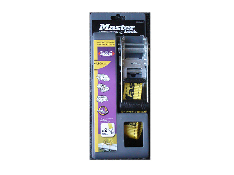 Master Lock Ratchet Tie-Down, J-Hooks