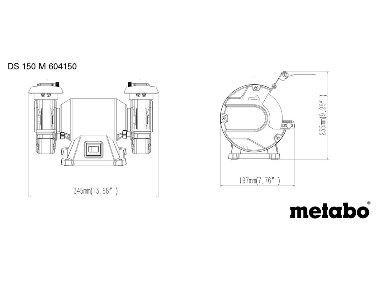 Metabo DS 150 M Bench Grinder 370W 240V