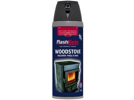 PlastiKote Twist & Spray Woodstove Paint Black 400ml
