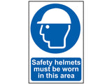 Scan Sign: Safety Helmets Must Be Worn