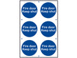 Scan Fire Door Keep Shut - 6 PVC Signs 100 x 100mm