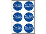 Scan Fire Door Keep Shut - 6 PVC Signs 100 x 100mm