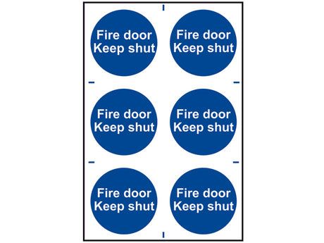 Scan Fire Door Keep Shut - 6 PVC Signs 100 x 100mm