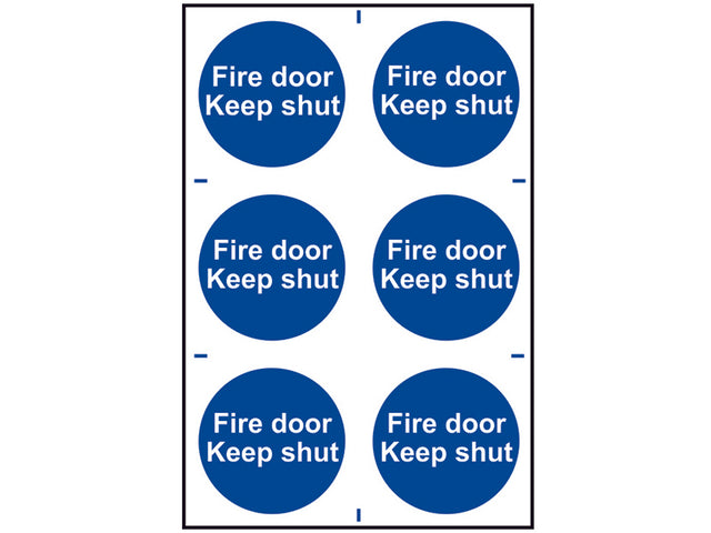 Scan Fire Door Keep Shut - 6 PVC Signs 100 x 100mm