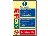 Scan Fire Action Procedure - Photoluminescent Sign 200 x 300mm