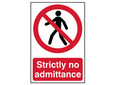 Scan Strictly No Admittance - PVC Sign 200 x 300mm