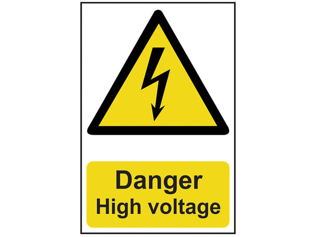Scan Danger High Voltage - PVC Sign 200 x 300mm