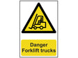 Scan Danger Forklift Trucks - PVC Sign 200 x 300mm
