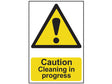 Scan Caution Cleaning In Progress - PVC Sign 200 x 300mm