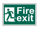Scan Fire Exit Man Running Left - PVC Sign 300 x 200mm