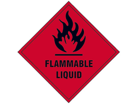 Scan Flammable Liquid - Self Adhesive Vinyl Sign 100 x 100mm