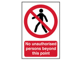 Scan Sign: No Unauthorised Persons Beyond This Point
