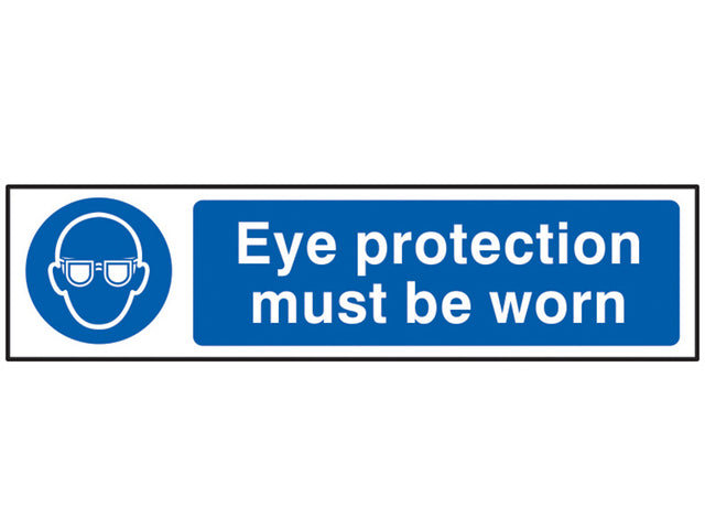 Scan Eye Protection Must Be Worn - PVC Sign 200 x 50mm