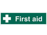 Scan First Aid - PVC Sign 200 x 50mm