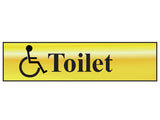 Scan Disabled Toilet - Polished Brass Effect 200 x 50mm