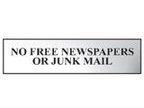 Scan No Free Newspapers Or Junk Mail Sign