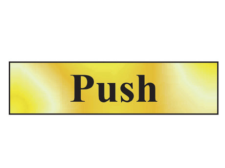 Scan Push - Polished Brass Effect 200 x 50mm