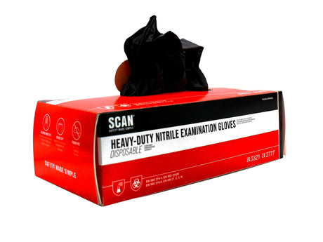 Scan Heavy-Duty Nitrile Disposable Gloves
