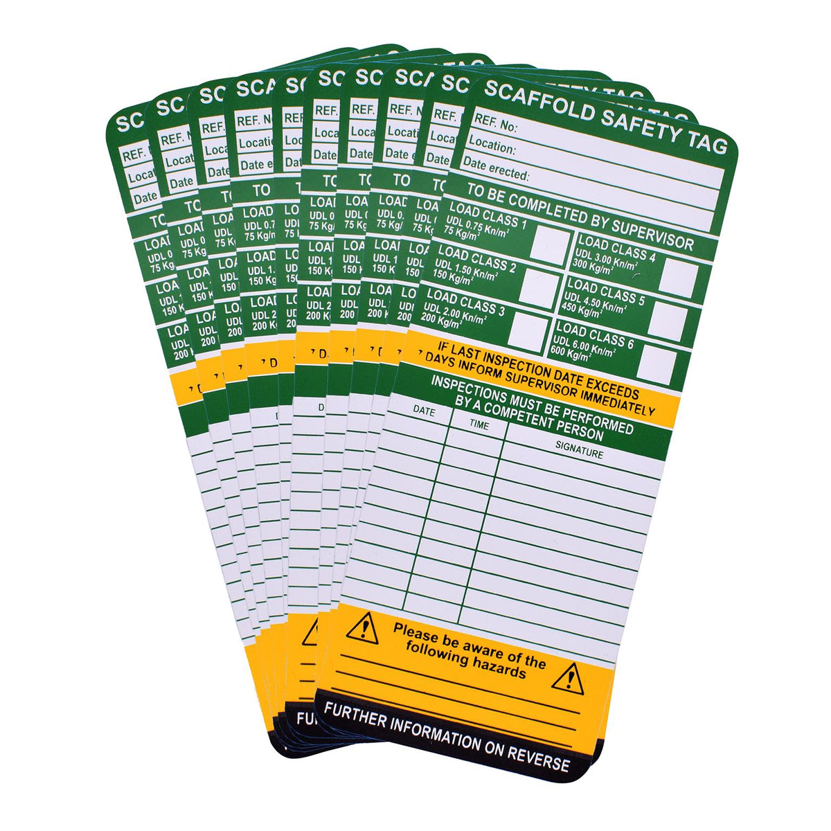 Scan Scaffold Tag Inserts Pack Of 10 – Frasar Direct