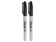 SharpieÂ® Fine Tip Permanent Marker Black (Pack 2)