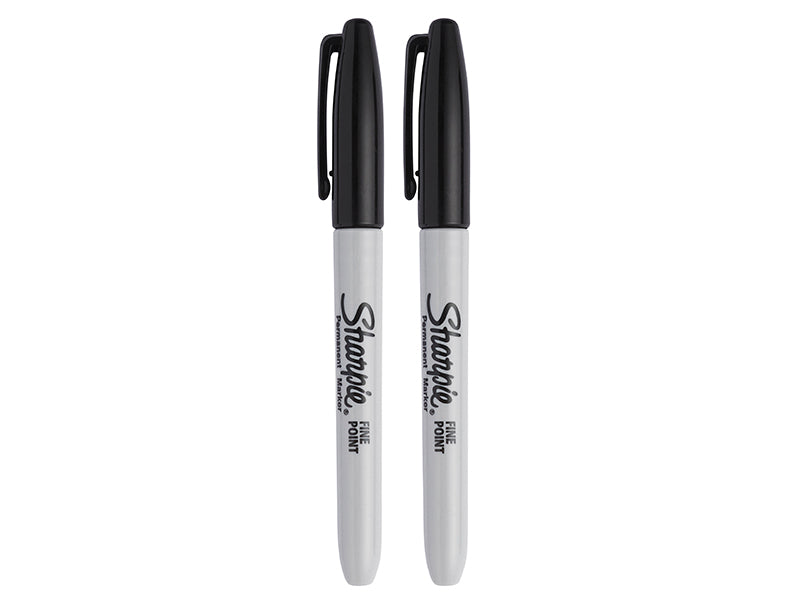 SharpieÂ® Fine Tip Permanent Marker Black (Pack 2)