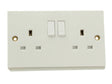SMJ Switched Socket 2-Gang 13A Trade Pack