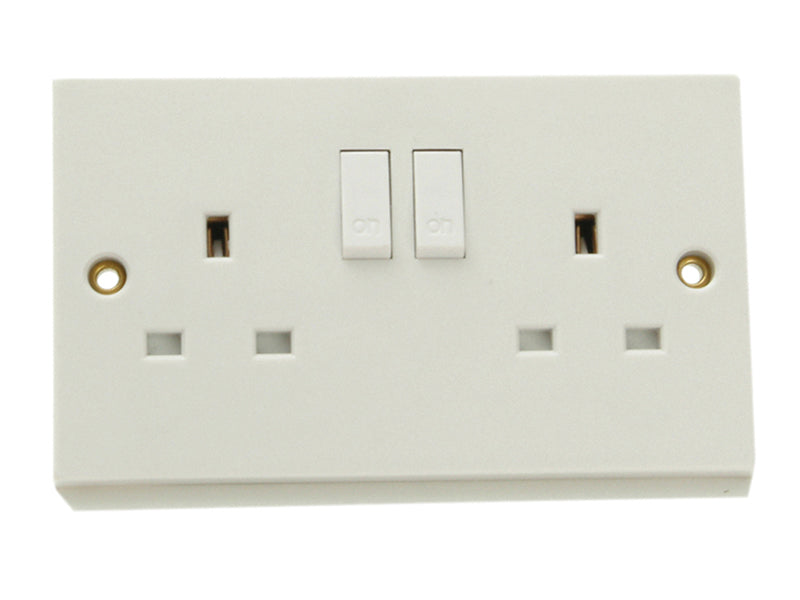 SMJ Switched Socket 2-Gang 13A Trade Pack