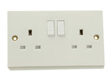 SMJ Switched Socket 2-Gang 13A Trade Pack