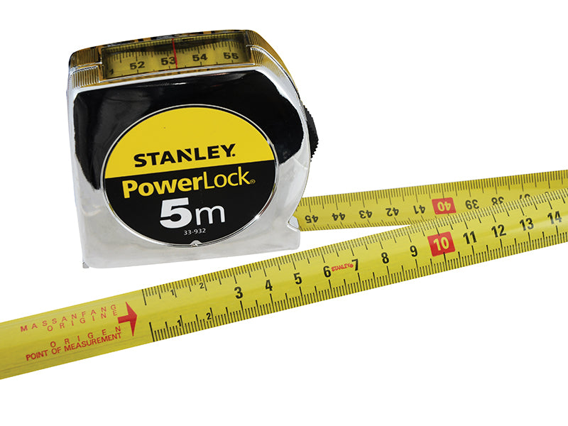 STANLEY® PowerLock® Top Reader Tape 5m (Width 19mm)