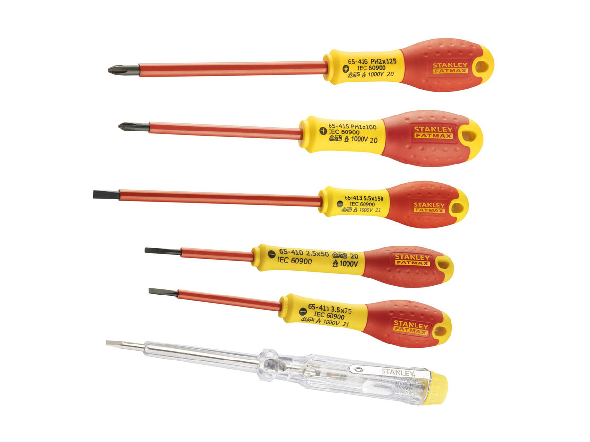 STANLEY® FatMax® VDE Insulated Screwdriver Set, 6 Piece