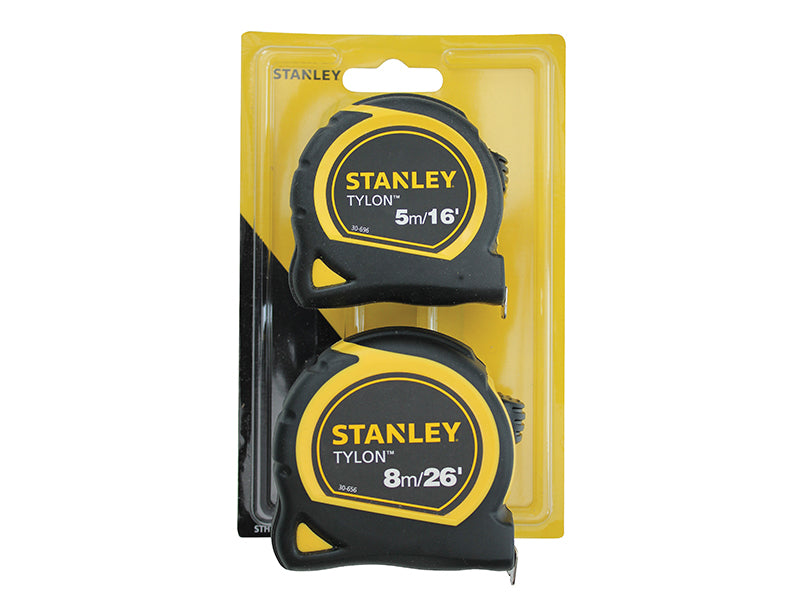 STANLEY® Tylon™ Pocket Tapes 5m/16ft + 8m/26ft (Twin Pack) – Frasar Direct