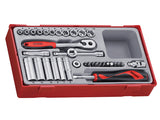 Teng TT1435 4-13mm Socket Set, 35 Piece - 1/4in Drive