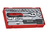 Teng TT3819 Regular Metric Socket Set,  19 Piece -  3/8in Drive