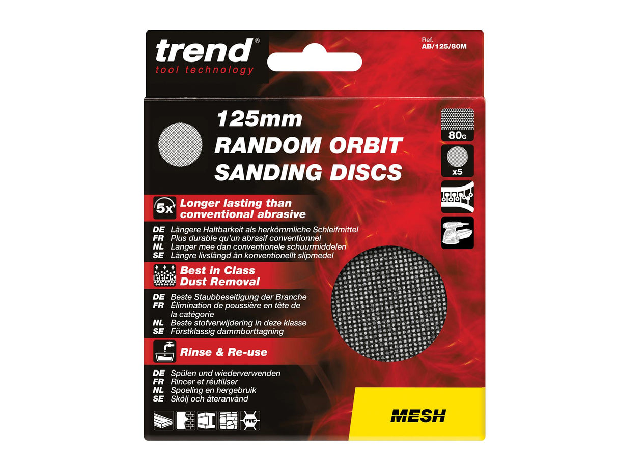 Trend Mesh Random Orbital Sanding Discs 125mm