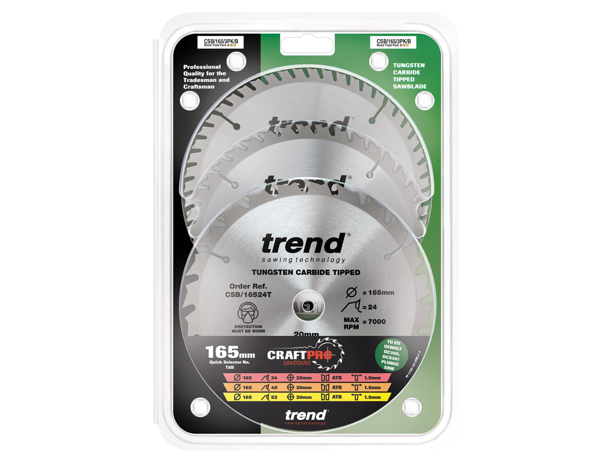 Trend CraftPro Cordless Saw Blade Triple Pack