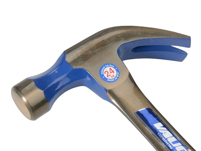 Vaughan Curved Claw Hammer, Solid Steel
