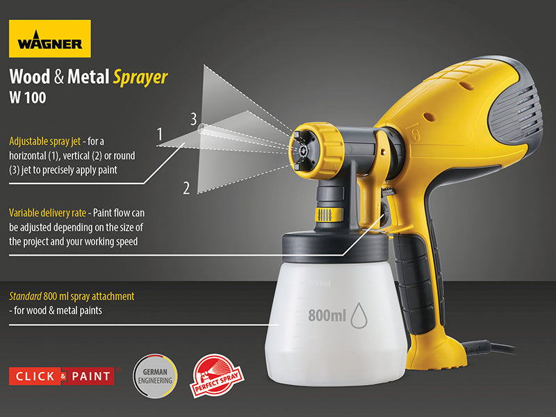 Wagner W 100 Wood & Metal Sprayer 280W 240V