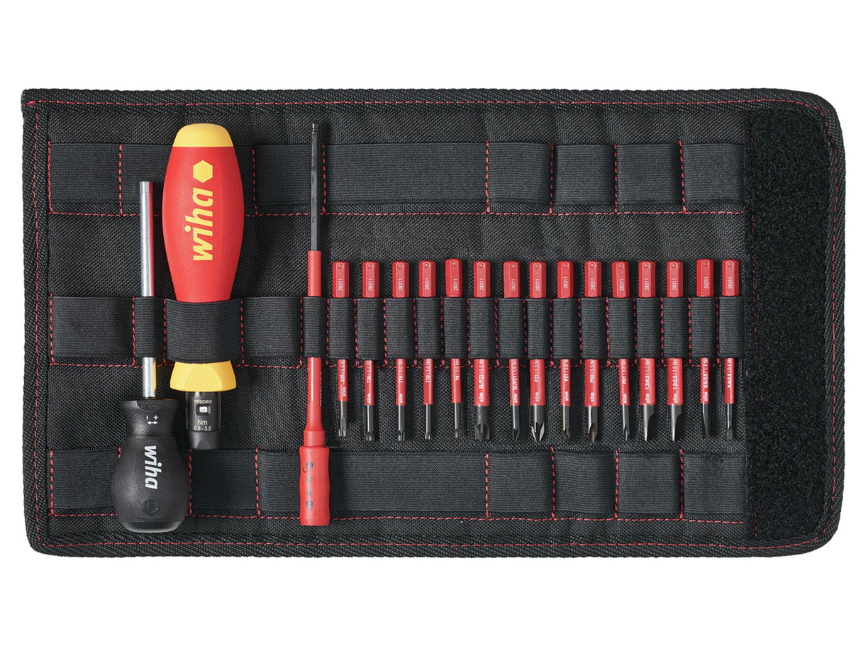 Wiha TorqueVario®-S electric Screwdriver Set, 19 Piece