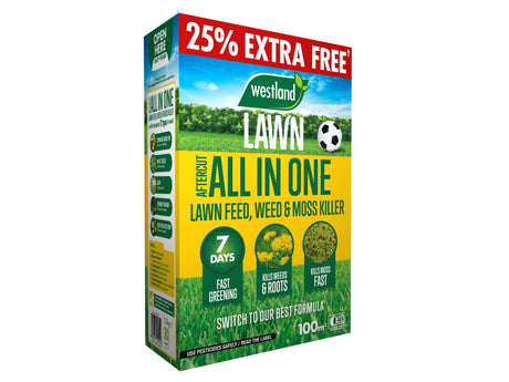 Westland Aftercut All In One Lawn Feed, Weed & Moss Killer 80m² Box