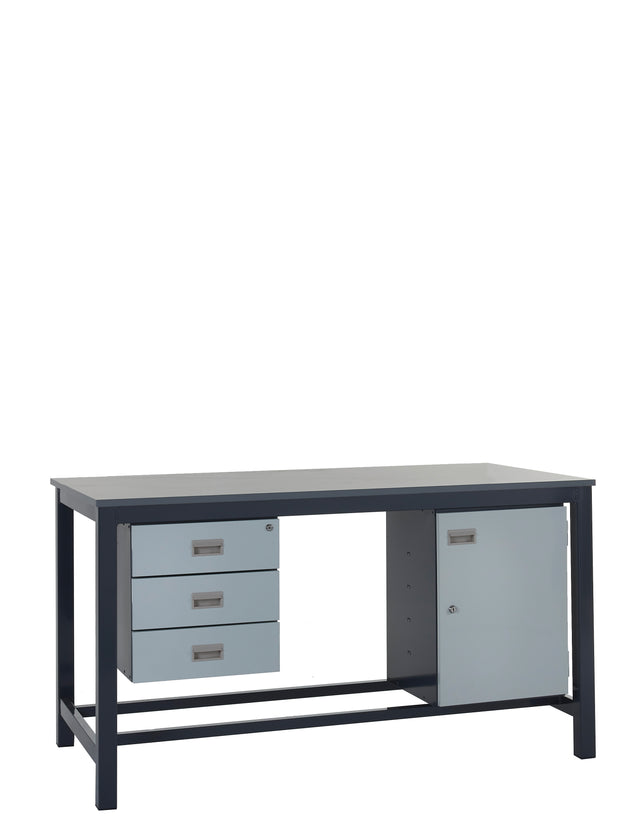 Kit 3 - 1200mm Heavy Duty Workbench With Accessories - Laminate Worktop