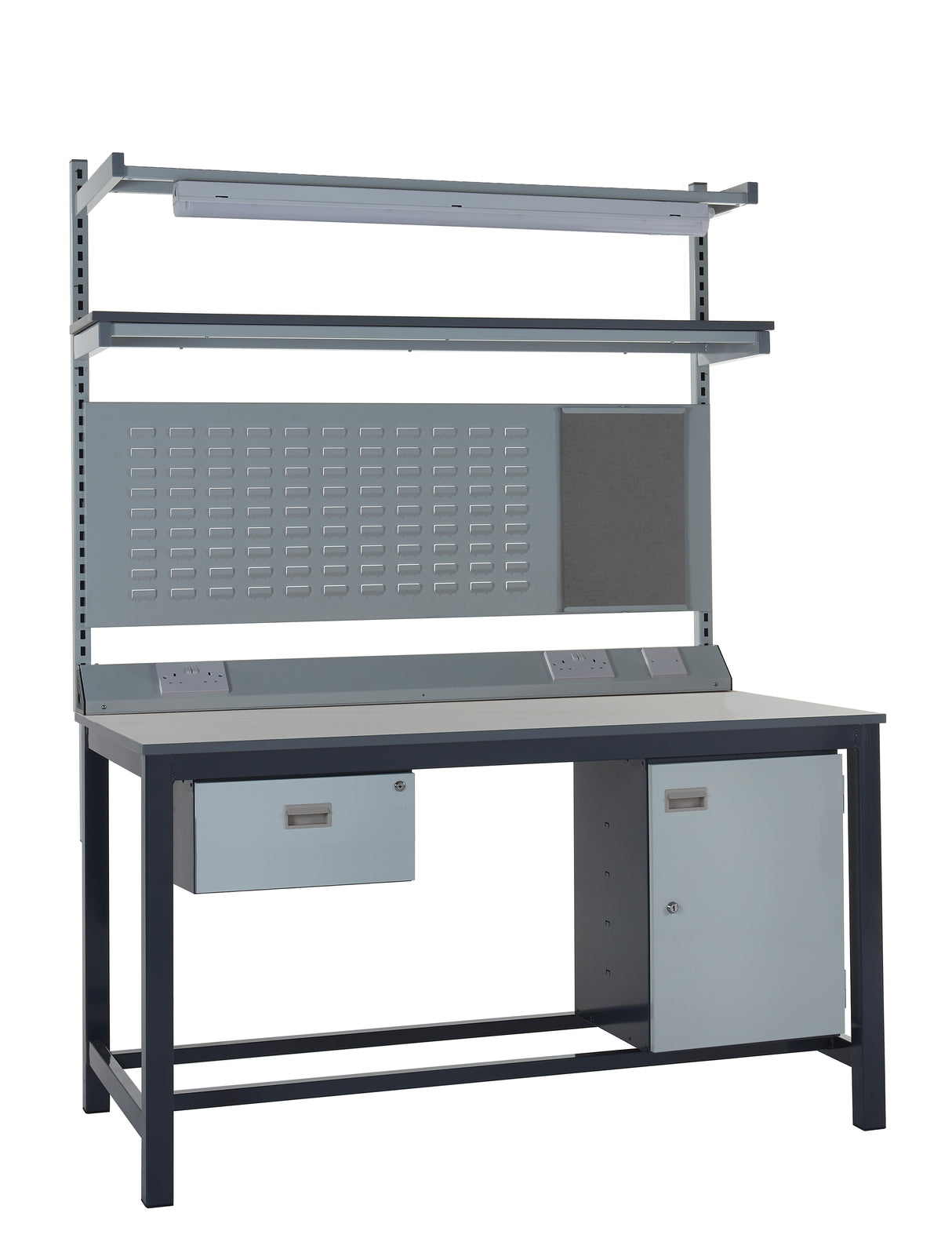 Kit 6 - 1200mm Heavy Duty Workbench With Accessories - Laminate Worktop