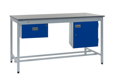 Kit 2 - 1200mm Square Tube Workbench With Accessories - Laminate Worktop