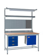 Kit 7 - 1500mm Square Tube Workbench With Accessories - Solid Beech Worktop