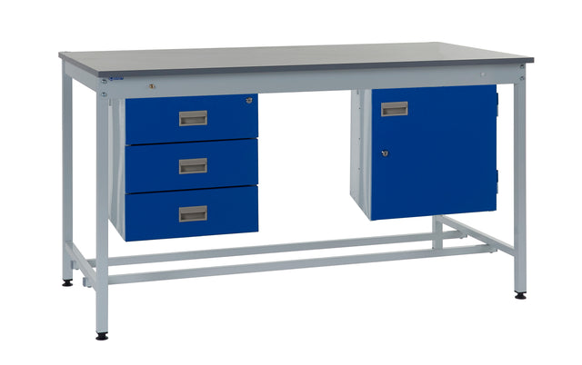 Kit 3 - 1800mm Square Tube Workbench With Accessories - Laminate Worktop