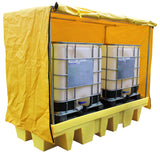 Double IBC Spill Pallet With All Weather Cover